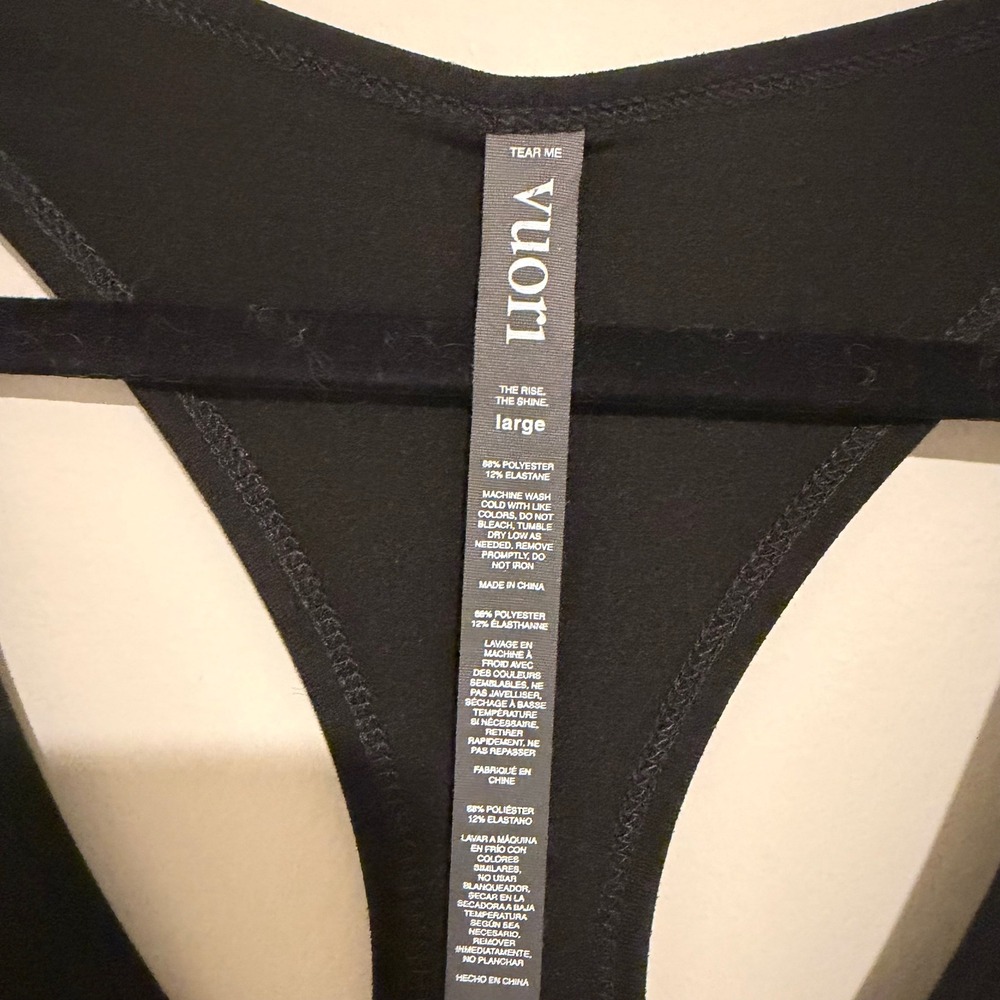 Vuori Lux Jumpsuit Womens Large Black Racerback Jogger One Piece Activewear - Picture 3 of 4